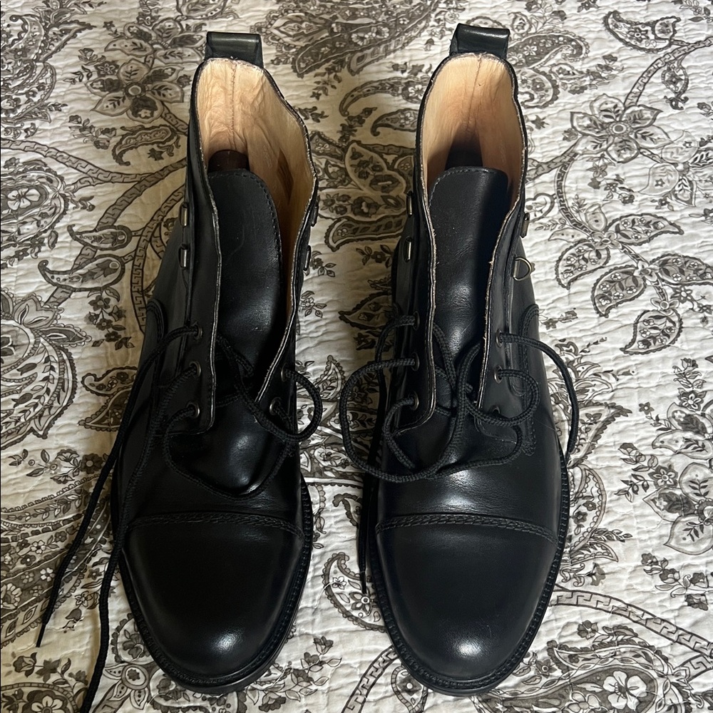 Brassboot Made in Italy Men’s Black Leather Boots in Size 11